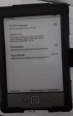 Amazon Kindle 4th Generation Wi-Fi 6 Inch Ebook Reader - Graphite • £20