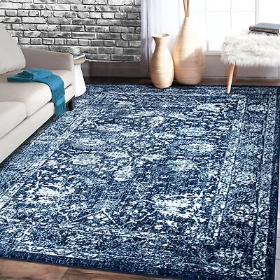 £26.99 • Buy A2Z Rug Vintage Rugs Traditional Living Room Rug Soft Pile Modern Floral Carpet 