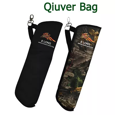 1X Quiver Back Waist Side Bag Nylon Arrow Bow Holder Pouch Target Hunting 2Color • $13.15