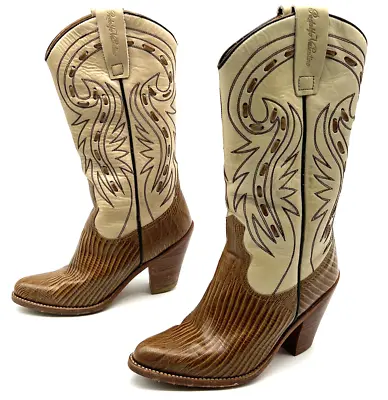 £78.71 • Buy Rodolfo Valentino By Sancho Womens 5.5 M Leather Western Cowgirl Boots Cowboy