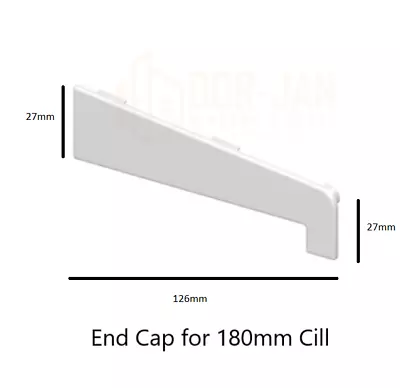 End Caps Cill Window UPVC Plastic External Sill Cover 85mm Stub / 150mm / 180mm • £12.99