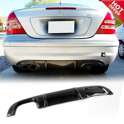 For Mercedes-Benz W203 C55 C32 AMG 2005-07 Carbon Fiber Rear Bumper Diffuser Lip • $399.99