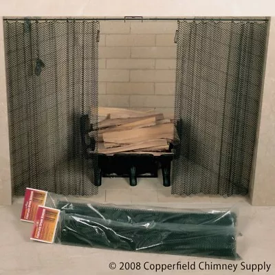 Masewa Metal Net Co. 48 Inch X 26 Inch Hanging Fireplace Spark Screen (1 Screen) • $34.56