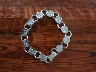 Vintage Sarah Coventry Bracelet Silvertone Chainlink Designer Jewelry • $16.99