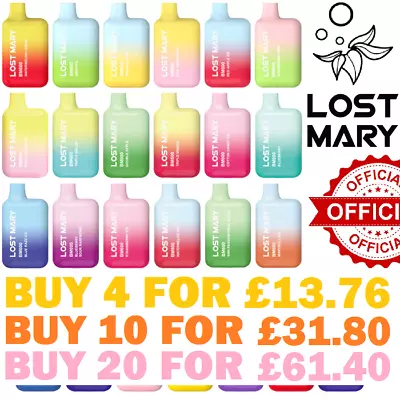 Lost Mary BM600 Disposable Vape Kit Pod Device 20mg 2ml By ELF Bar • £3.70