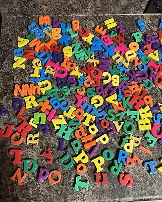 Lot Mixed Colors And Sizes Plastic Magnetic Fridge Alphabet Letters  200+ • $10