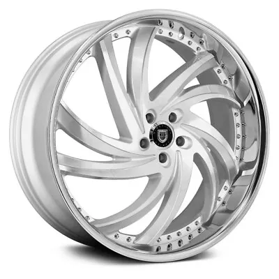 24 X9  Lexani Turbine Silver SS Chrome Wheels Rims Fit Chevy Montecarlo Impala • $3189.99