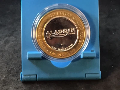 $25.99 • Buy Aladdin Casino Souvenir $10. Gaming Token .999 Fine Silver. Very Nice.