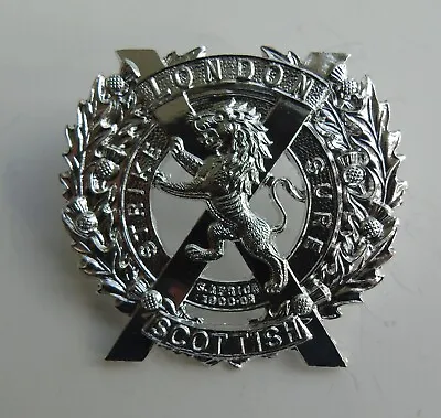 British Army London Regiment (A Company London Scottish) Anodised Cap Badge • £9.99