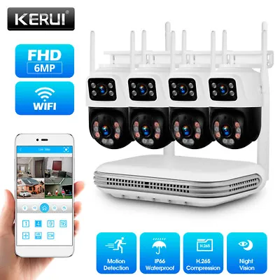 KERUI Wireless 8CH NVR WiFi 6MP Outdoor CCTV Camera System Security Night Vision • $69.34