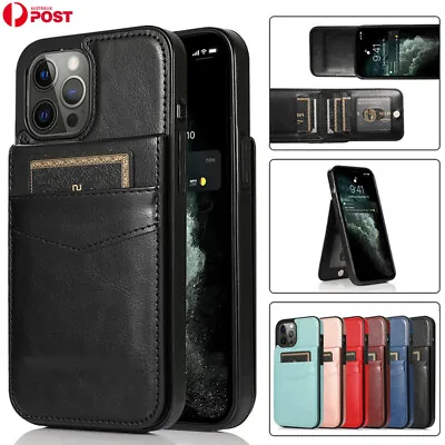 $14.99 • Buy For IPhone 12 11 Pro Max SE/8/7 Plus XR X/X Leather Wallet Card Slot Case Cover