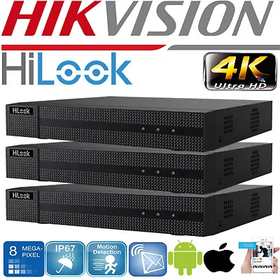 4k Hikvision Hilook Cctv Hd Dvr 4/8/16ch 4k 8mp Video Recorder Hdmi Indoor Uk • £103.70