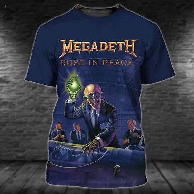 Megadeth Rust In Peace 30th Anniversary 3D Print T-Shirt Men Women S-5XL • $23.99