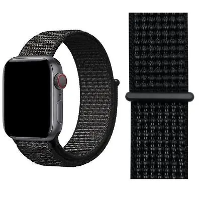 Genuine Apple Nike 38mm 40mm Nylon Sport Loop Watch Band - Black / Pure Platinum • $82.87