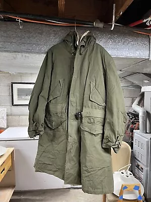 Vintage M1947 M47 US Army Parka Type Overcoat With Pile Liner Size Medium Korea • $125