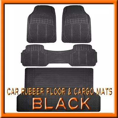 Fits 3PC Toyota Venza Black Rubber Floor Mats & 1PC Cargo Trunk Liner Mat • $500