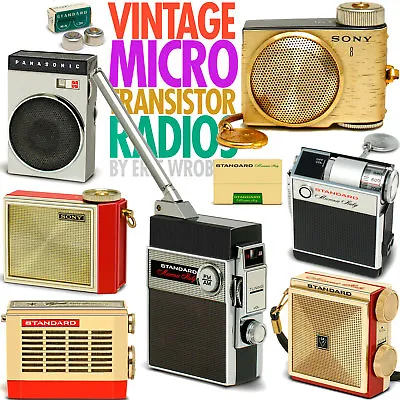 See All 42 Vintage MICRO Transistor Radios In This Fine Book Sony Standard More • $32