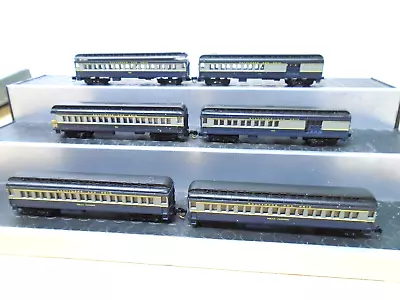 SIX Bachmann N Scale B&O PASSENGER COACHES Metal Wheels/Lights/Scale Couplers • $74.99