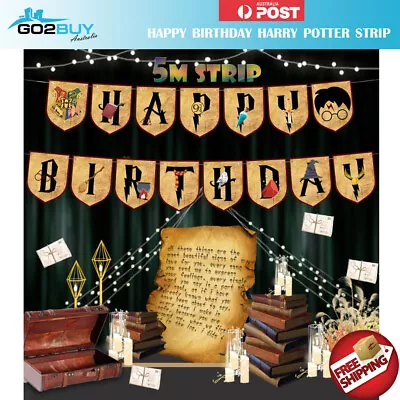 5M Harry Potter Paper Letters HAPPY BIRTHDAY Party Decoration Strip Kids Party • $8.50