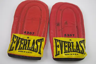 Vintage Everlast 4307 Weighted Red Leather Speed Bag Boxing Training Gloves • $34.95