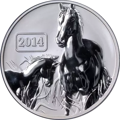 2014 Tokelau Islands Silver $5 Horse PCGS Reverse Proof 70 First Strike • $77