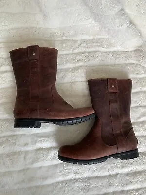 UGG Burroughs Waterproof Sheepskin Shearling Boots Women's 6 • $44.25