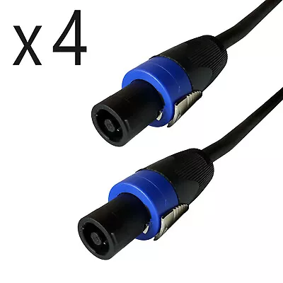 4 Pack 100ft Speakon Compatible Amp DJ PA Speaker Cable 2 Conductor 12 Gauge AWG • $132.95