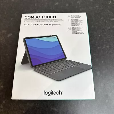 Logitech Combo Touch Keyboard Case 11  Apple IPad Pro 1st/2nd/3rd Gen. UNTESTED • £35