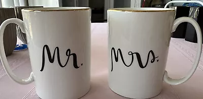 KATE SPADE Lenox Bridal Party Mr And Mrs Set Of Mugs • £22.38