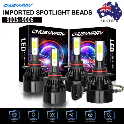 4x 9005 HB3 9006 HB4 LED Headlight Bulbs For Toyota Corolla 1998-2001 2007-2010 • $46.73