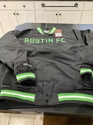 Mens Mls Mitchell & Ness Austin Fc Soccer Lightweight Satin Jacket Xl Black Nwt • $74.79