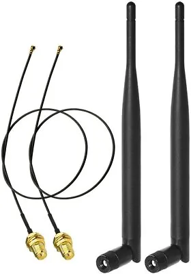 2x Dual Band WiFi 2.4GHz 5GHz 6db Antenna RP-SMA U.FL IPX IPEX MHF4 For Wireless • $11.82