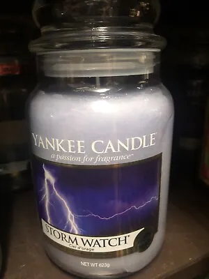 Yankee Candle “Storm Watch” 2016 Pour Large Jar White D/Field Label From USA • £37.50
