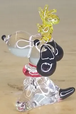 Vintage Hand Blown Glass Art Snoopy Dog Miniature Figurine 2  • $29.99