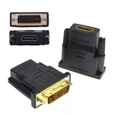 $4.17 • Buy DVI-D Male 24+1Pin Dual Link To HDMI Female Converter Adapter Socket Gold Plated