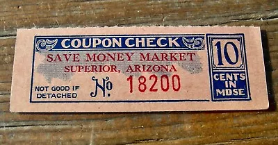 $34.95 • Buy Antique SUPERIOR ARIZONA PINAL (RARE UNL Books $50) OLD MARKET SCRIP 10c TOKEN