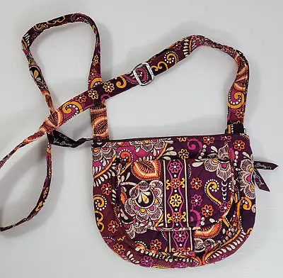 Vera Bradley Very Berry Paisley Crossbody Flap Hipster CLARE Purse Shoulder Bag • $18