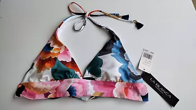 $83 La Blanca Women's Standard Banded Bikini Swimsuit Top Sz 4 • $24.90