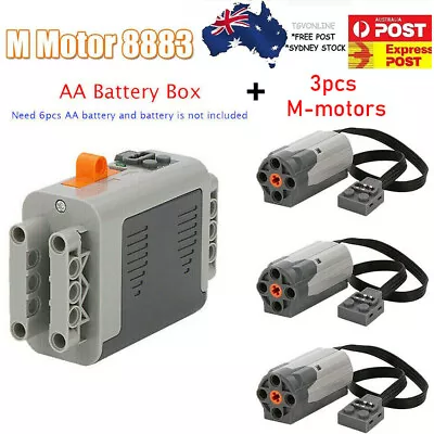 4PCS Lots Power Functions 1PCS Battery Box 3PCS M Motor Technic Parts Train AUS • $20.89