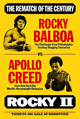 Rocky 2 Movie Poster  11 X 17 Or 24 X 36 Apollo Creed Vs. Rocky Balboa • $12.99