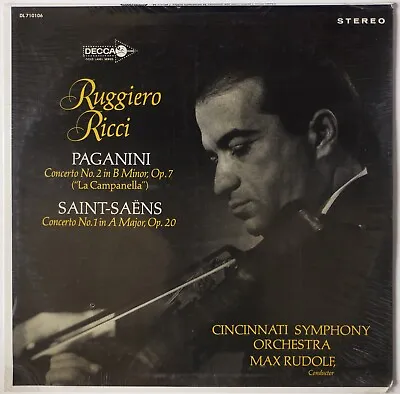 PAGANINI SAINT-SAENS: Violin Concerto Ruggiero Ricci SEALED Decca DL710106 LP  • $75