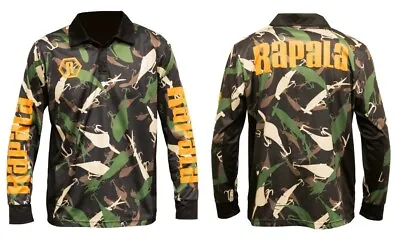 $29.95 • Buy Rapala Camo Long Sleeve Tournament Fishing Shirt-UPF 30+ Collared Fishing Jersey