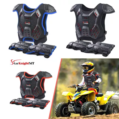 Kids Motorcycle Riding Protective Gear Motocross Armor Suit Knee Chest Protector • $51.84