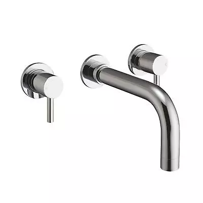  3-Hole Wall Mounted Basin Mixer Tap - Chrome-Brass Material  • £83