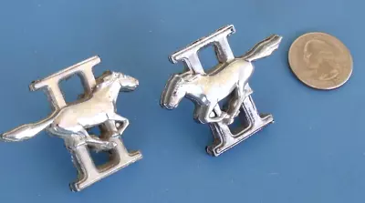 Ford Mustang Ii Fender Emblems Pony 74-78 75 76 77 Pair Oem Badge D5zb Chrome • $24.99