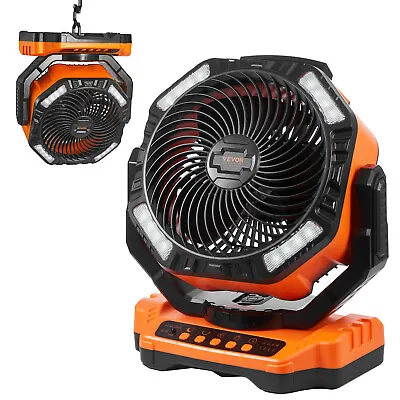 VEVOR 13 Inch Compact Mounting Cordless Jobsite Fan Rechargeable LED 4 Speeds • $99.99