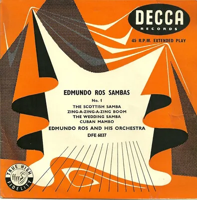 Edmundo Ros & His Orchestra - Edmundo Ros Sambas No.1 (7  EP Mono) • £10.99