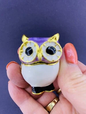 $8.50 • Buy Bejeweled /Owl /Trinket Box/Magnetic Closure