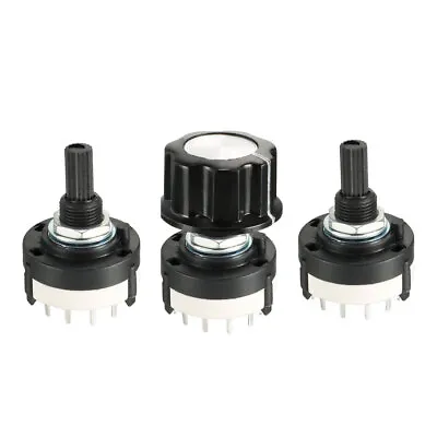 1P12T 2P6T 3P4T 1/2/3Pole 4/6/12Position Single Deck Band Selector Rotary Switch • £4.60
