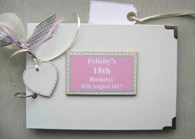 Personalised 18th Birthday. Pink ..a5 Size.. Photo Album/scrapbook/memory Book.  • £13.60